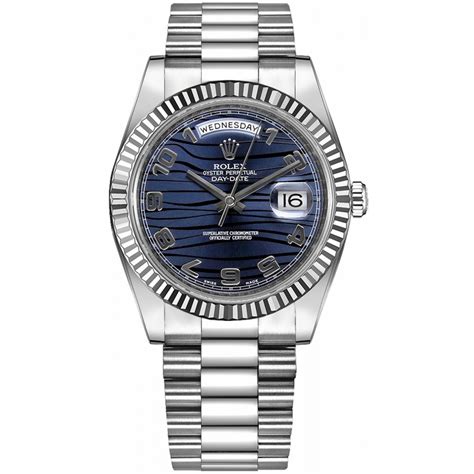 rolex day date 41 silber blau|rolex day date 36mm.